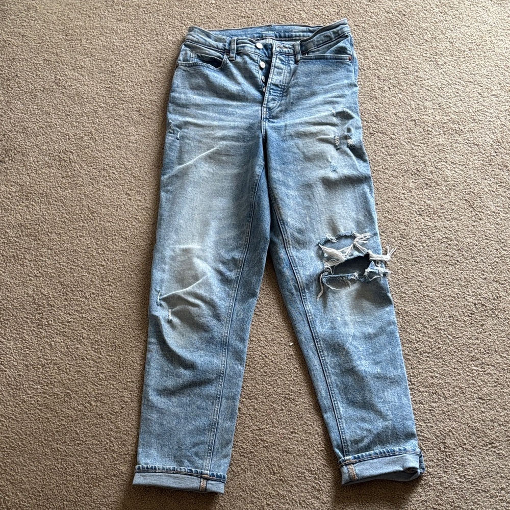 Old Navy Light Blue Distressed Boyfriend Jeans